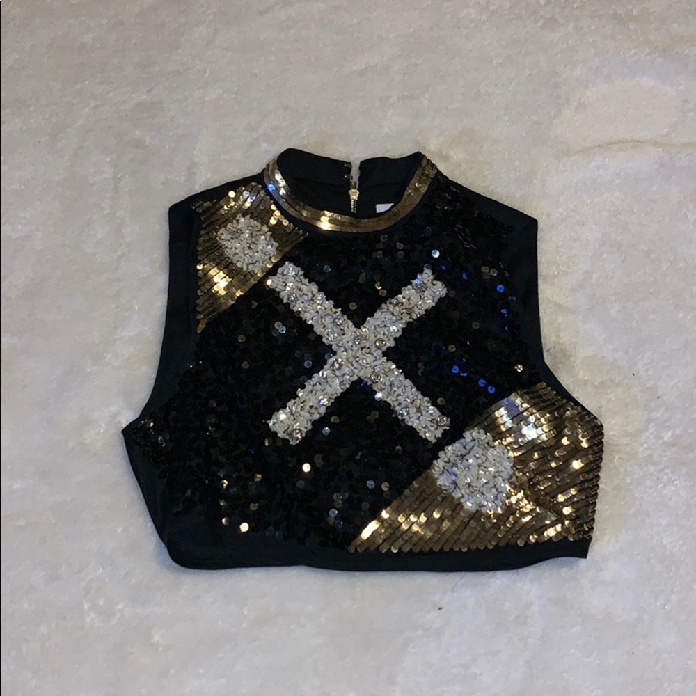 BEAU SOUCI SEQUIN CROP TOP